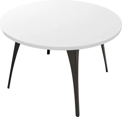 Produktbild von MIRJAN24 Couchtisch Frida, Sofatisch, Kaffeetisch, Beine aus Stahl, Modern, Wohnzimmertisch (Farbe: Schwarz / Arktisches Weiß)