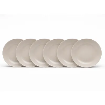 Produktbild von Speiseteller Malmö 27 cm taupe 6er-Set Steingut – Van Well – spülmaschinen- & mikrowellengeeignet