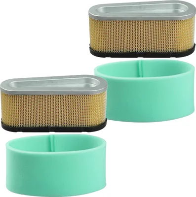 Produktbild von 2x Luft-Filter inkl. Vorfilter ersetzt Briggs & Stratton 493909 496894 496894S Alko 130 496 894 Ering 496 894 John Deere 496894JD Wolf 100 1323 passend für Briggs & Stratton 282700 283700 286700