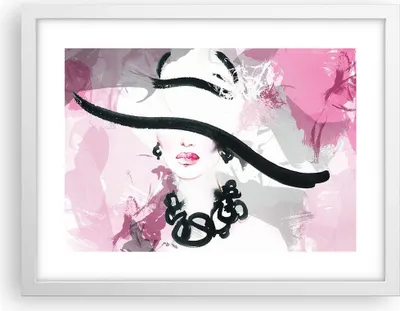 Produktbild von Gerahmtes Poster - Weißer Rahmen - Frau Abstraktion - 40x30 cm - Wand Bild - Wanddeko - Wandbilder - Kunstposter - Wandposter - Bilderrahmen - Bilder - Kunstdruck - Wandbild - P2WAA40x30-3690