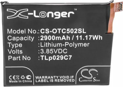 Produktbild von vhbw Akku Ersatz für Alcatel TLp029C7 für Handy Smartphone Telefon (2900 mAh, 3,85 V, Li-Polymer)
