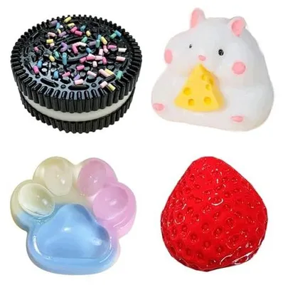Zdjęcie produktu dla Squishy zestaw 4 szt antystresowa fidget zabawka dla dzieci prezent