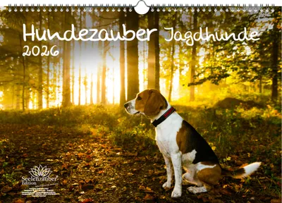 Produktbild von Hundezauber Jagdhunde DIN A3 Kalender für 2026 Welpen und Hunde - Seelenzauber