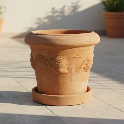 Produktbild von Teramico Terracotta Topf "Limoni" Frostfest optional mit Teller