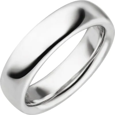 Produktbild von Schlichter Ring aus 925 Silber rhodiniert B: 5,7mm Fingerring Silberring Uni, Ringgröße:Innenumfang 62mm  Ø19.7mm