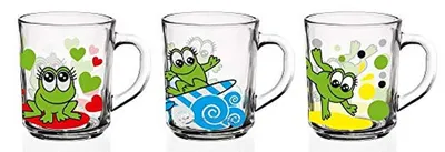 Produktbild von Set mit 6 Kinderbechern – Motiv: Frosch – 250 ml