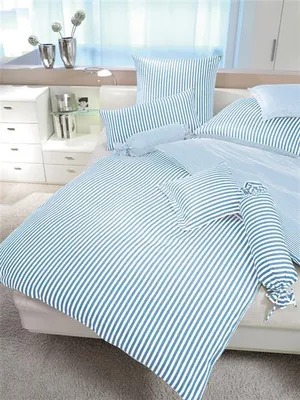Produktbild von Janine modern classic Bettwäsche-Garnitur 155X220,80x80 hellblau