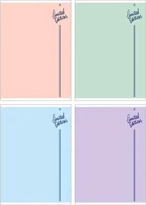 Produktbild von Notizbuch A5, 60 Seiten, kariert, verschiedene Farben, 4 Stück