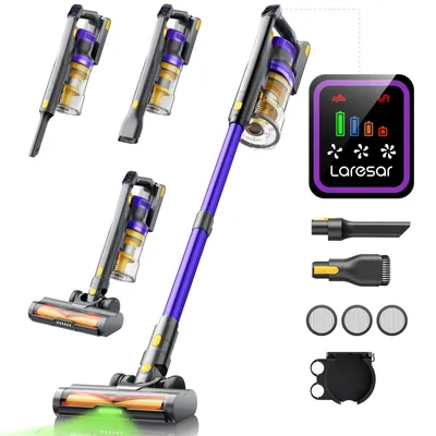 Produktbild von Laresar X11 Akku-Staubsauger 550 W 55 kPa, kabelloser Handstaubsauger mit LED-Display, bis 60 Min Laufzeit