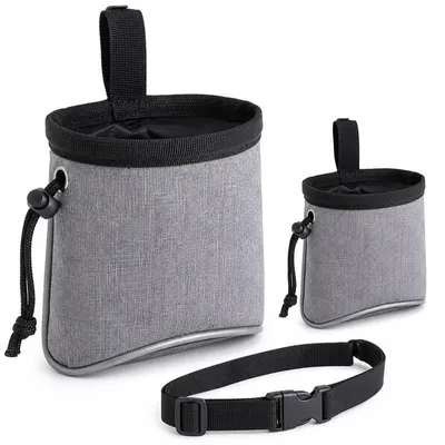 Produktbild von 2er Set Leckerlibeutel für Hunde, Hundetrainings Futtertasche mit Kotbeutelspender, Verstellbare Hundetasche aus Oxford Stoff