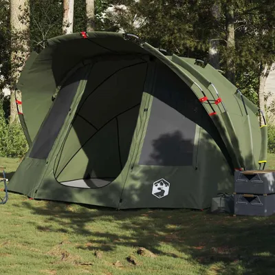 Image de vidaXL Tente de pêche 5 personnes vert olive étanche