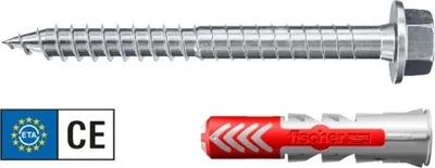 Immagine prodotto di fischer 564792 fischer DuoPower ETA 10x50 564792 Dübel mit Schrauben Ø 10 mm x 50 mm, 50 St.