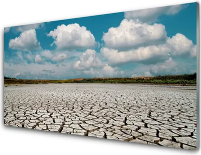 Produktbild von Acrylglasbilder 100x50 Wandbild Druck Ausgetrocknetes Flussbett Landschaft