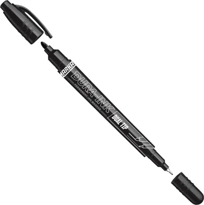 Produktbild von Markal Permanentmarker mit Doppelspitze schwarz