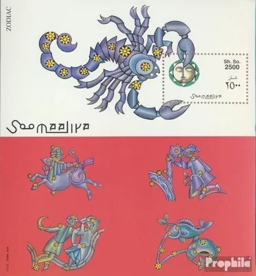 Produktbild von Briefmarken Somalia 1999 Mi Block63 (kompl.Ausg.) postfrisch Tierkreiszeichen