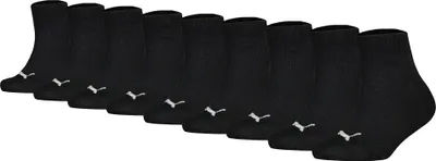 Produktbild von PUMA Kinder Quartersocken, 9er Pack - Plain Quarter ECOM 9P, Logo, einfarbig Schwarz 35-38