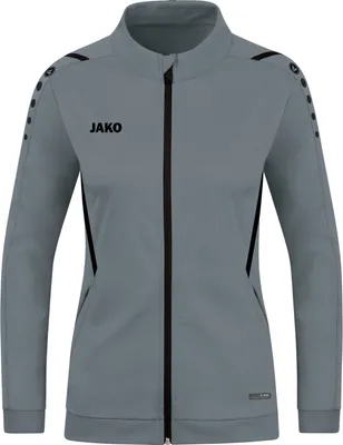 Produktbild von Jako Polyesterjacke Challenge Damen grau schwarz Gr 38