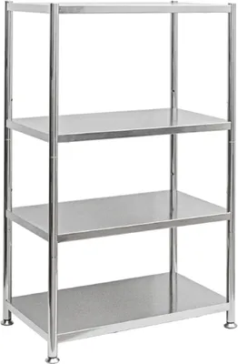 Produktbild von Edelstahl Regal bis 160kg - 4 Ebenen Schwerlastregal 74x41x109 Metallregal Küche
