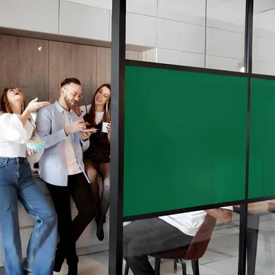 Produktbild von DIMEXACT - DIMEXACT Selbstklebende Verdunklungsfolie für Fenster und Scheiben, Sichtschutz, Seerosengrün, Breite 1,52 m, Rolle -122 cm x 2.5 m - en Rouleau