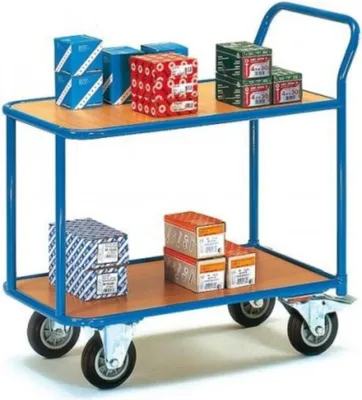 Produktbild von fetra 2600, Stahl, Transportwagen, Blau, 400 kg, 4 Rad/Räder, 16 cm