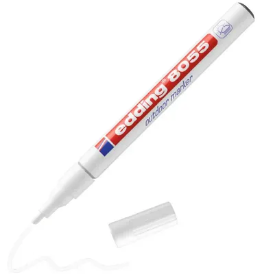 Zdjęcie produktu dla Edding 8055, 1 szt., Czarny, Końcówka cienka, Czarny, Biały, 2 mm, Drobny