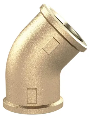 Produktbild von Riegler Winkelstück, 45°, innen/innen, G 1, Druck 16 bar, Messing blank