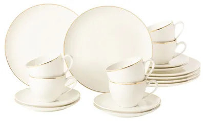 Produktbild von Seltmann Weiden Kaffeeservice 18-teilig Savona Oro mit Goldrand