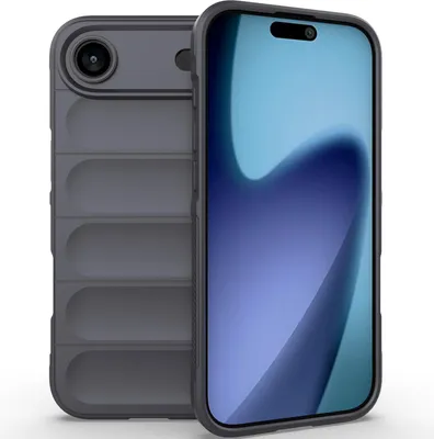 Produktbild von Handyhülle für iPhone Air Weich TPU Silikon Stossfest Anti-rutsch Hülle Dunkelgrau