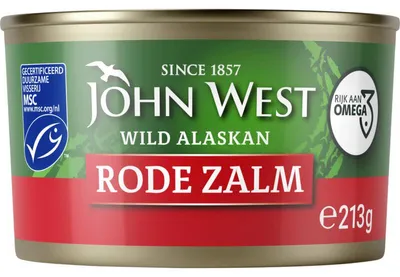 Image de John West Wilde Rode Zalm MSC, 213 g - Saumon sauvage durable, riche en oméga-3