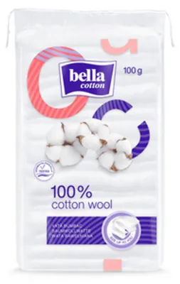Produktbild von Bella Bio-Baumwollwatte, 100g - 100% Natur, Reine Baumwolle