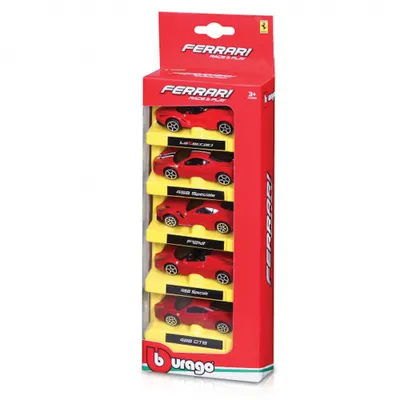 Produktbild von BBurago - Ferrari R&P 5er Set (Maßstab 1:64)