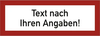 Produktbild von Dreifke® Aufkleber Brandschutzzeichen - Text nach Ihren Angaben, Folie, 420x1...