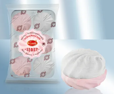 Produktbild von Zefir mit Vanille -Erdbeergeschmack 310g