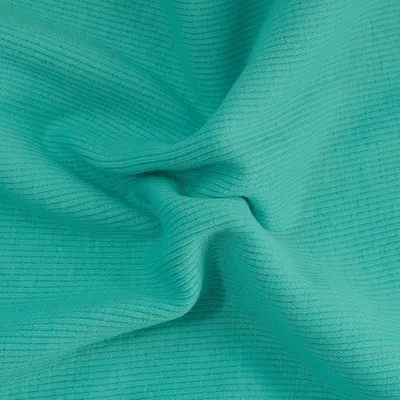 0,25m Bündchen-Stoff gerippt uni 5% Elastan 30/60cm breit Schlauchware Meterware Farbwahl türkis