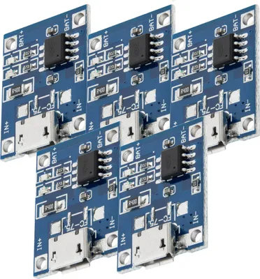 Immagine prodotto di AZ-Delivery Alimentatore TP4056 Micro USB 5V 1A Regolatore di carica Modulo caricabatterie al litio Li-Ion, 5x regolatori di carica