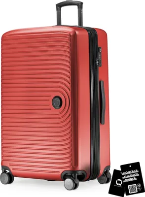 Produktbild von Hauptstadtkoffer - Großer Koffer + digitaler Kofferanhänger, Reisekoffer XL Erweiterung, Hardcase Rollkoffer 4 Rollen Aufgabegepäck 130L TSA-Schloss,Rot