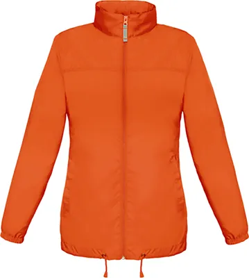 Produktbild von B&C Damen Windbreaker Jacke Windjacke Steppjacke Stehkragen Regenjacke, Größe:2XL, Farbe:Orange
