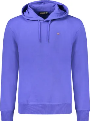 Immagine prodotto di Felpa da uomo blu con cappuccio, maniche lunghe, vestibilità regolare, foderata