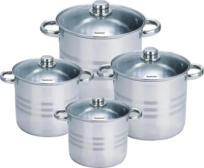 Image de La casserole avec couvercle en verre, 4 pièces
