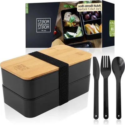 Produktbild von Famanu Bento Box Lunchbox für Erwachsene und Kinder - Brotdose mit Fächern - ideal für Arbeit und Schule