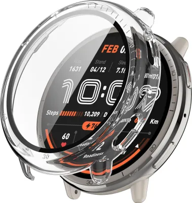 Produktbild von Strap-it Hartschalenetui mit Bildschirmschutz - passend für das Amazfit Active 2 (transparent)