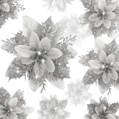 Produktbild von Unyqoos® Glitzernde Kunstblumen für festliche Weihnachts- und Hochzeitsdekoration, wiederverwendbar, glamourös