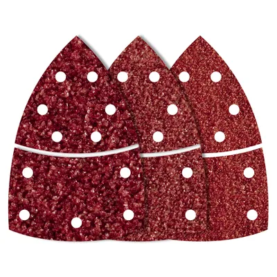 Obrázok produktu pre Wolfcraft® Lepiace brúsne listy korund K40/80/120 (15 ks)