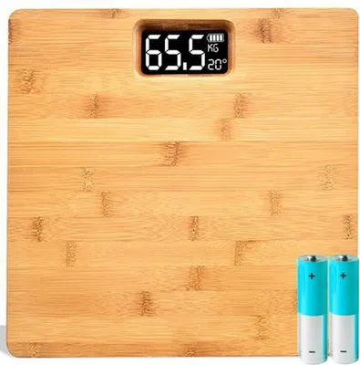 Immagine prodotto di Bilancia Digitale da Bagno in Bambù Antiscivolo 180 kg Professionale