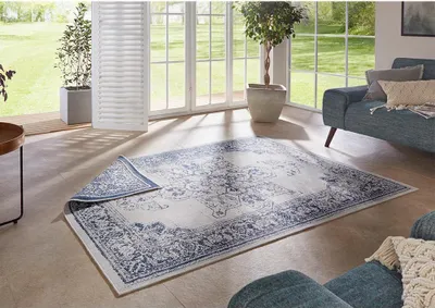 Produktbild von In- & Outdoor Wendeteppich Borbon Blau, Größe:160x230 cm