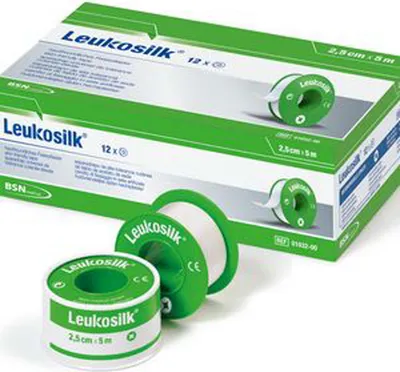 Obrázok produktu pre Leukosilkové náplasti v rolke biele bez ochranného krúžku 9,2 m x 5,00 cm | 6 roliek