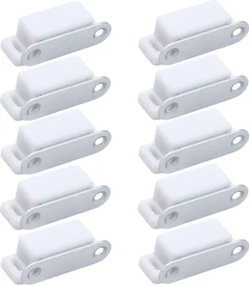 Produktbild von 10x Stark Magnetschnäpper Schrank Türmagnet Möbelmagnet Magnetverschluss Weiss