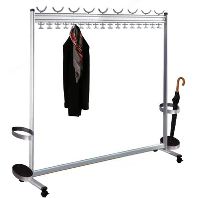 Produktbild von kerkmann Reihengarderobe Kleiderständer Multiline Aluminium 18 Hut- und 68 Mantelhaken