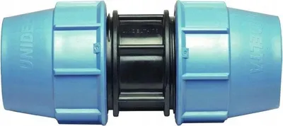 Image de Unidelta | Raccord PE - 40 x 1 - Noir/bleu - Résistant UV - Montage facile - Haute durabilité