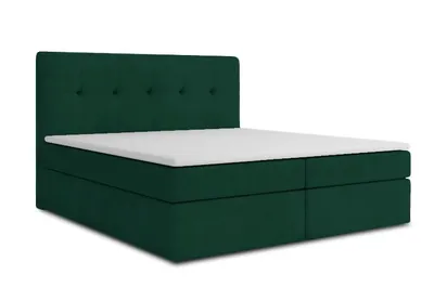 Produktbild von EMPORIUM Boxspringbett 180x200 cm Komplett-Set mit Matratze und Topper, Polsterbett mit zwei Bettkästen - Grün Monolith 37